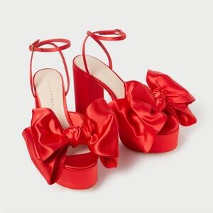 Loeffler Randall Red Platform Shoes